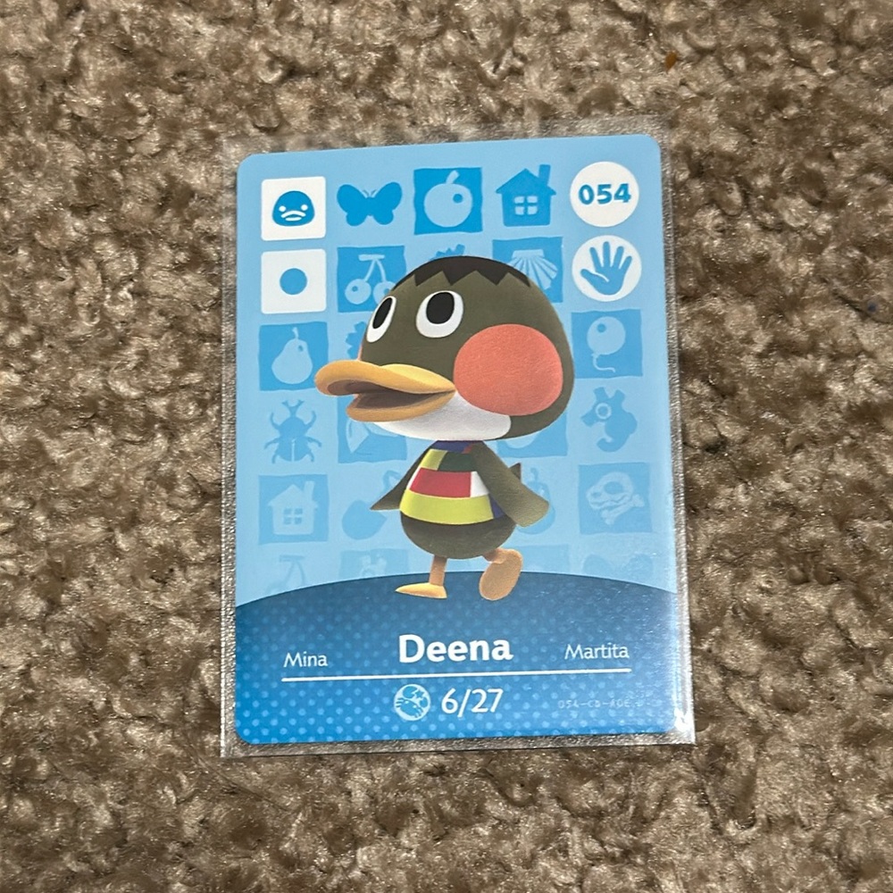 Deena Nintendo Amiibo Card Animal Crossing 054